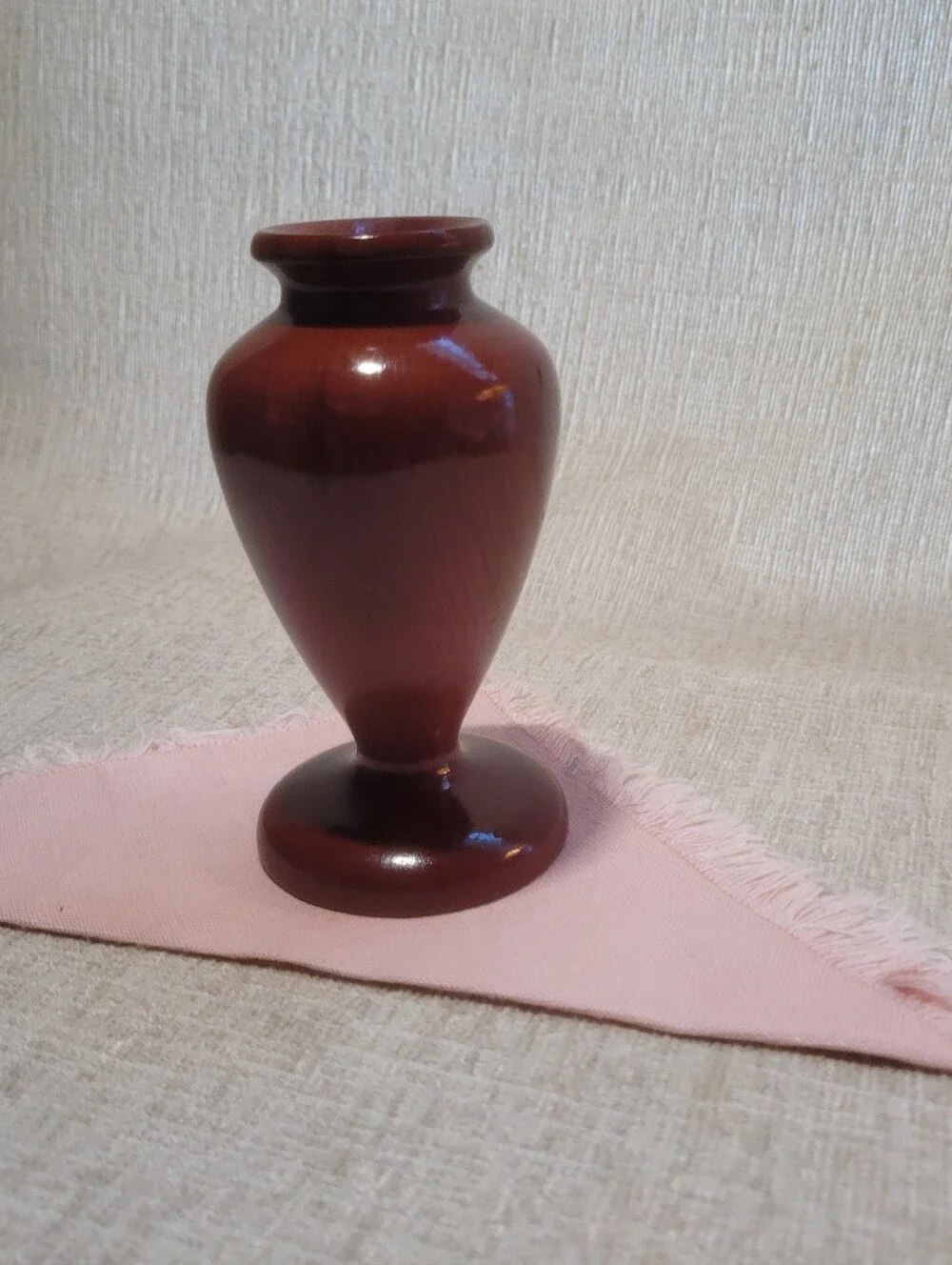 Vintage Spanish Hand-Turned Wood Bud Vase – Artesanía de Guipúzcoa Basque Art